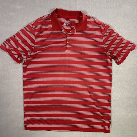 Nike Other - Nike Golf Tour Performance Dri-Fit Men XL Red Striped Athleisure Activewear Golf